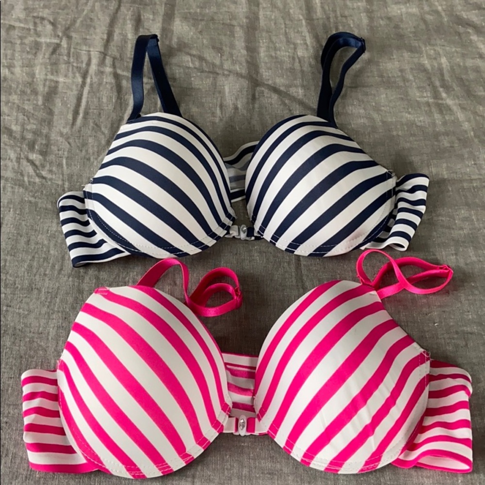 Set of 2 Striped Bras